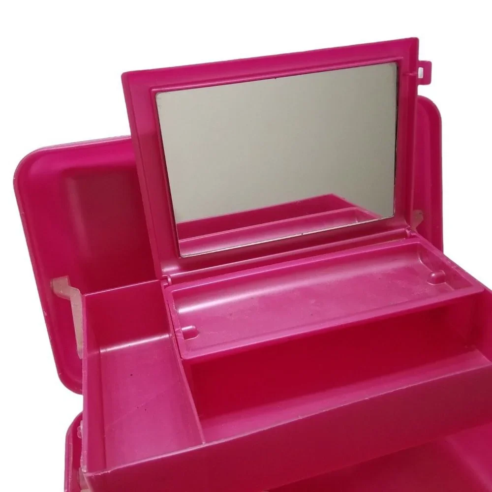 VINTAGE 90s Fuchsia Pink 2622 Caboodle Make-Up Organizer Storage Travel Case
